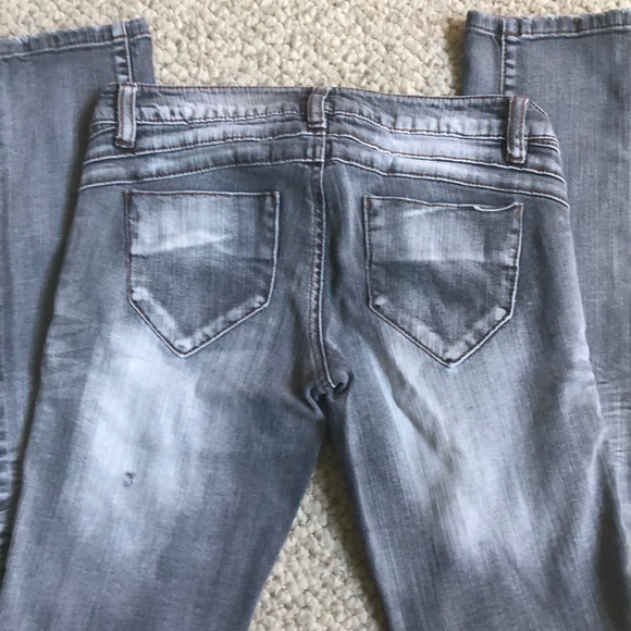 Blue Spice Off Gray Skinny Jeans - Picture 4 of 5